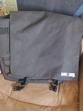 Black Canvas Craft Messenger Bag